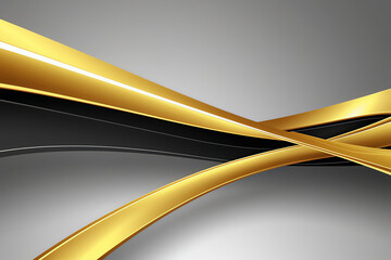 Poster - Black gold style business technology striped background