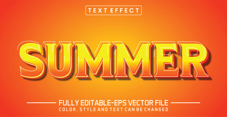 Poster - Summer font Text effect editable