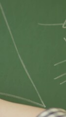 Aufkleber - An educator is demonstrating mathematical formulas by writing on a chalkboard in a classroom setting, emphasizing the importance of education and learning in academic institutions
