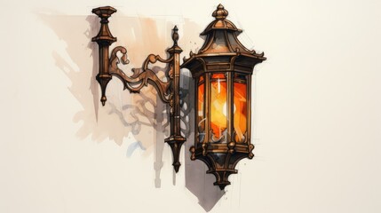 Wall Mural - old street lamp