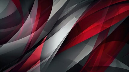 Poster - futuristic modern overlapping shade background in white grey and red