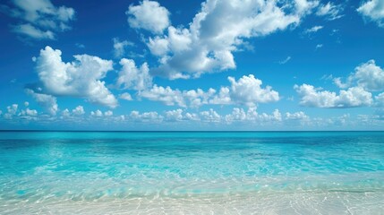 Aufkleber - Clear sky and blue ocean The Caribbean