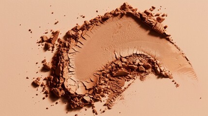 Poster - Crushed Makeup Powder Swirl on Tan Background