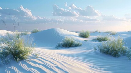 Canvas Print - White Sands Desert Landscape