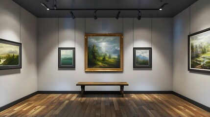 Poster - gallery frame mockup : Generative AI
