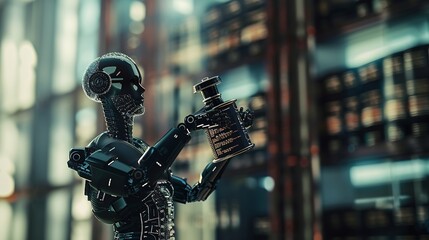 Leinwandbilder - AI Law conceptAI ethics legislation and regulations of AI Act legal regulations Controlling artificial intelligence technology is a high risk Virtual lawyer cyber law digital law : Generative AI