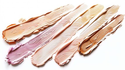 Sticker - Five Swatch Samples of Peach, Pink, and Beige Foundation