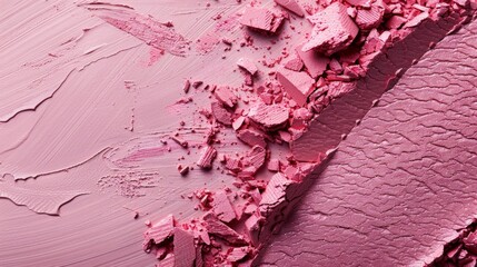 Poster - Crushed Pink Makeup Powder Close Up With Swatch