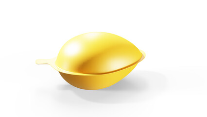 Gold luxury easter egg. 3D Rendering on white