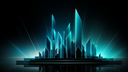 Wall Mural - Futuristic Cityscape with Neon Lights