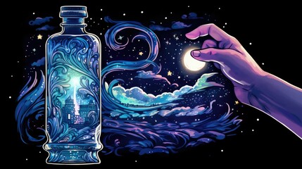 Wall Mural - an empty glass bottle