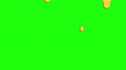 Poster - Melted honey dripping animation. Dessert background with melted honey. Dripping honey. Motion graphic. 4K animation