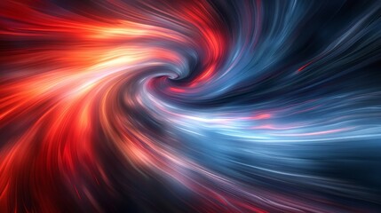 Wall Mural - mesmerizing red and blue light trails swirl in a dynamic spiral, evoking energy and power in a futur