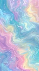 Canvas Print - Swirling pastel rainbow paints create a vibrant, dreamy background. Colors blend smoothly in a modern, artistic design. Perfect for a trendy, stylish look with a stunning, breathtaking effect