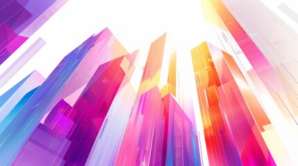 Poster - Abstract Cityscape in Vivid Hues