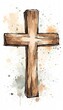 © Marcio - Religious wooden cross against a plain white backdrop