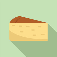 Poster - simple illustration of a piece of cheese with mold on it, being cut from a block of cheese
