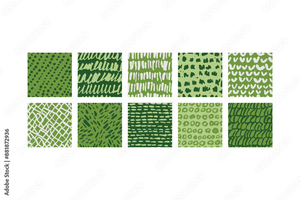 Matcha Green Pattern Vector i set of templates contemporary abstract cover and patterns ...