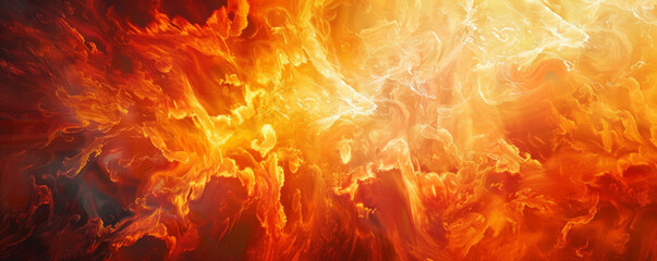 Wall Mural - A fire background featuring a fiery explosion, with intense flames and bright colors creating a powerful visual impact.