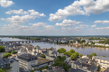 Wall Mural - the town of Saumur, on the banks of the Loire River