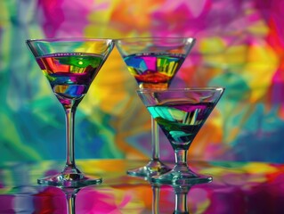 Poster - Martini Glasses Table