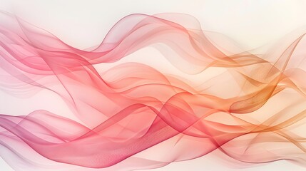 Canvas Print - Minimalist abstract design featuring soft pink waves on a textured background, with gradients and a clean aesthetic for versatile use. 