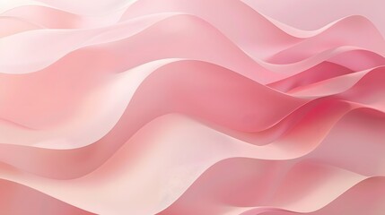 Canvas Print - Minimalist abstract design featuring soft pink waves on a textured background, with gradients and a clean aesthetic for versatile use. 