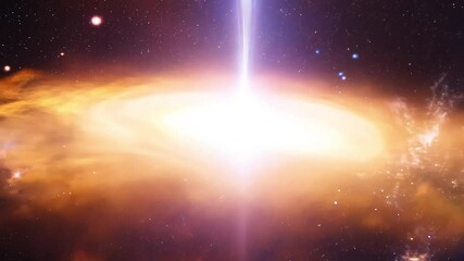 Sticker - Bright Cosmic Jet in Starry Space with Ai generated.
 