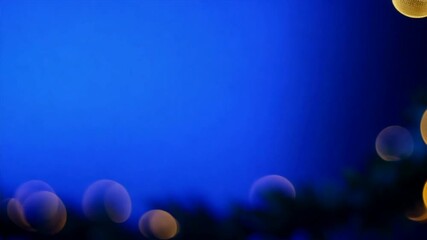 Poster - Blue background with glowing orbs and bokeh effect