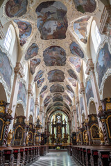 Wall Mural - Strahov Monastery, a Premonstratensian abbey founded in 12 century, located in Strahov, Prague, Czech Republic