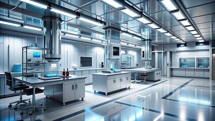 Canvas Print - Futuristic lab with advanced environmental testing equipment, futuristic, lab, advanced, environmental, testing