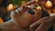 © aimodels24 - Woman Receiving a Relaxing Hot Stone Massage at a Spa