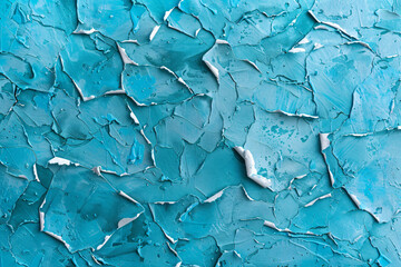 Aufkleber - Abstract background in the style of turquoise blue color with white lines. Minimalistic wallpaper for design or presentation. Soft texture of paint on concrete wall.