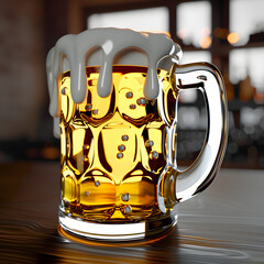 Canvas Print - glass of beer mug cartoon