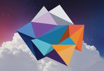 Poster - Dimensional Convergence: Abstract Geometry Meets Cosmic Radiance