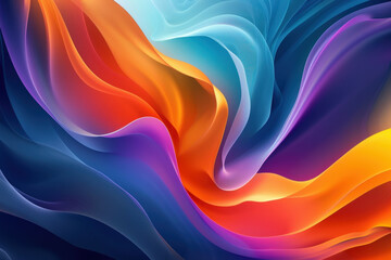 Poster - Abstract colorful wavy background blending red, orange, blue and purple, perfect for a digital design background