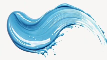 Abstract Blue Paint Swirl