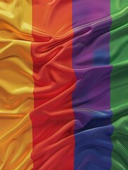 Poster - Rainbow Colored Fabric Close Up