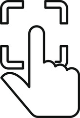 Sticker - Line drawing of a hand using a multi touch gesture on a touchscreen