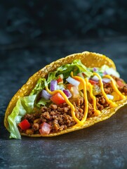 Poster - Taco with ingredients