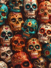 Canvas Print - Sugar Skull Pyramid