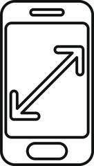 Poster - smartphone displaying expanding diagonal arrows, indicating a transition to fullscreen mode