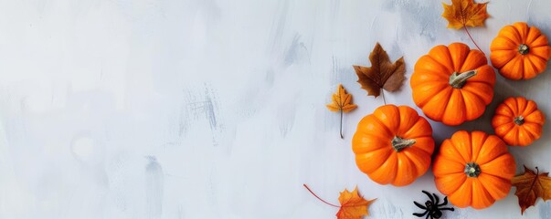 Corporate workspace adorned with pumpkins, Halloween office setup, business decor theme