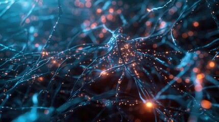 Poster - A microscopic image of a group of neurons