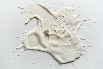 Poster - A close-up view of a clear liquid substance on a white surface