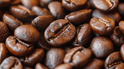 Wall Mural - Describe the aroma of freshly brewed coffee and its effect on your senses.