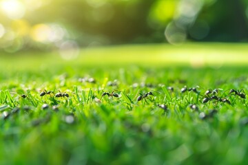 Wall Mural - green grass and sunlight