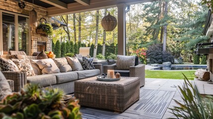 Poster - Discuss the benefits of having an outdoor living space in your house.