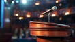 © peerawat - Discuss the role of a podium in political speeches and debates.