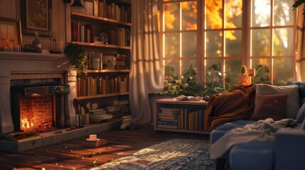 Poster - Explain how to create a cozy atmosphere in your living room.